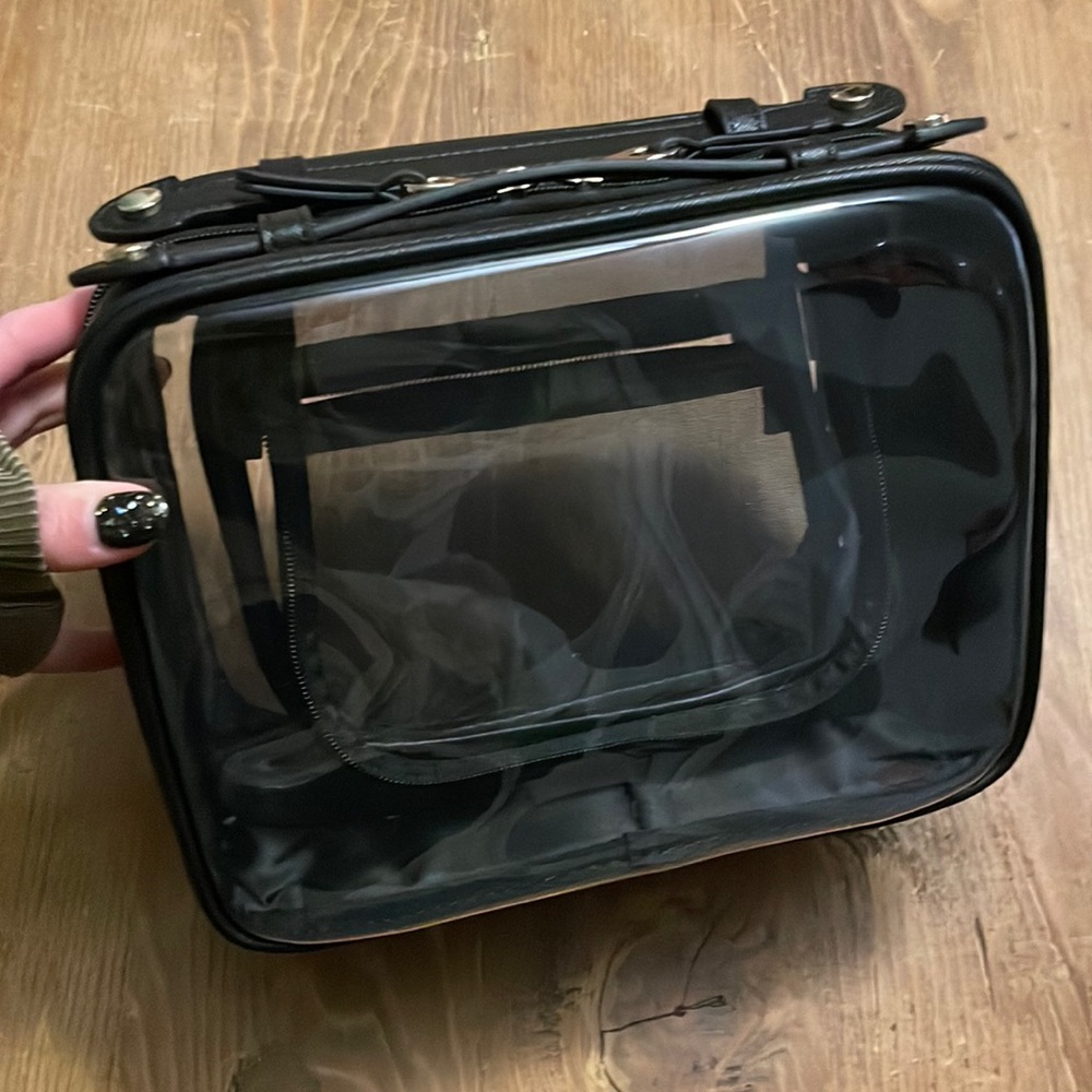 Calpak Medium Clear Cosmetic Case Black 🖤🖤🖤
